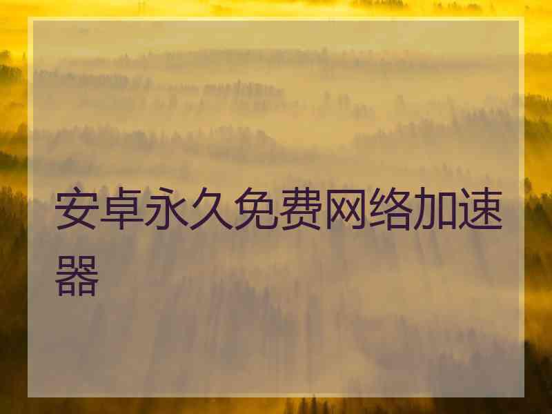 安卓永久免费网络加速器