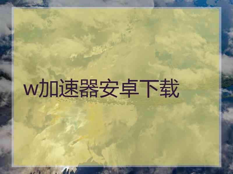w加速器安卓下载