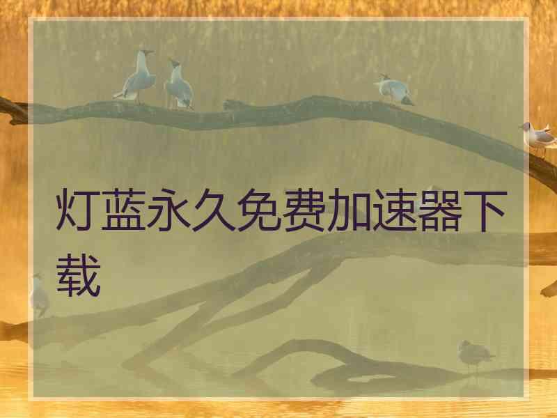 灯蓝永久免费加速器下载