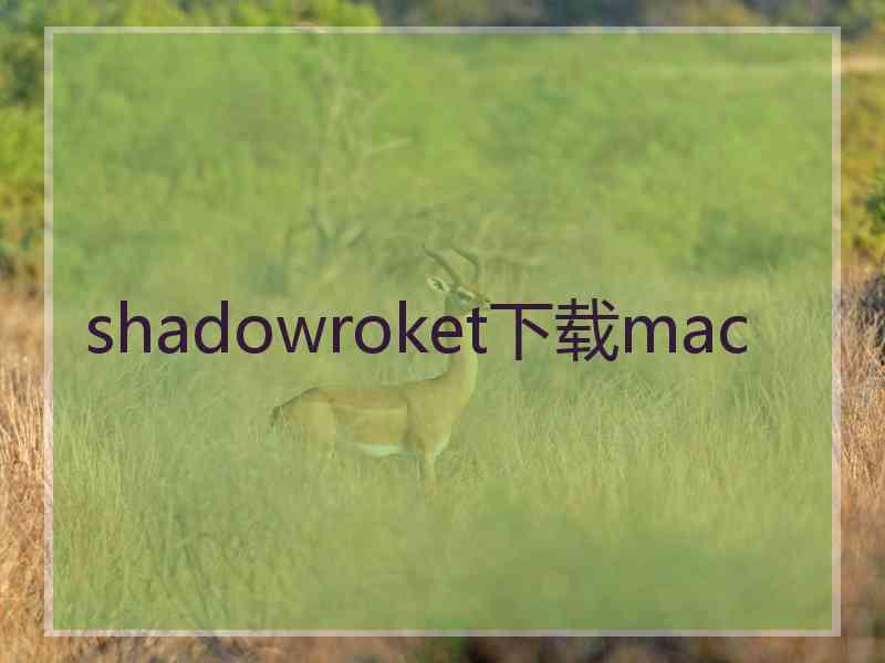 shadowroket下载mac