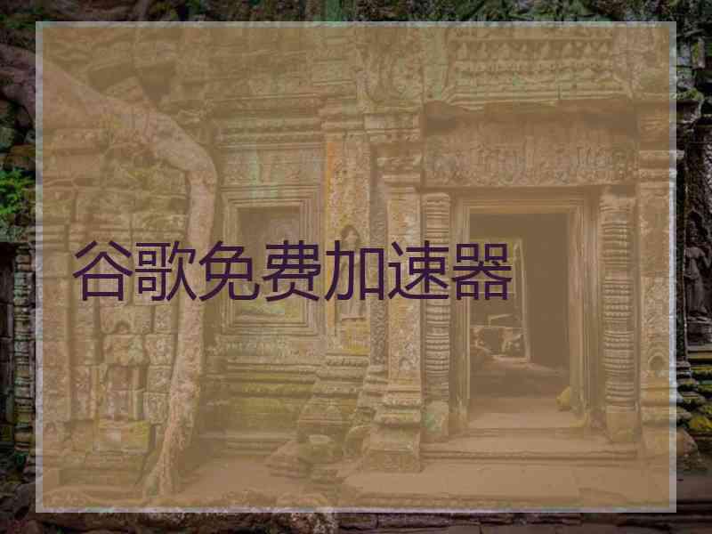 谷歌免费加速器