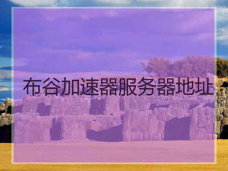 布谷加速器服务器地址