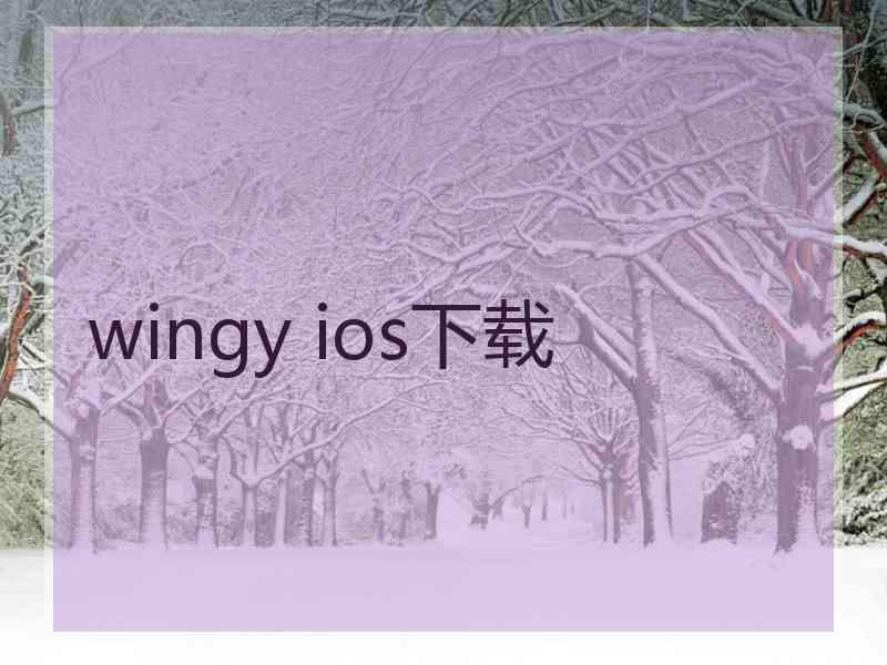 wingy ios下载