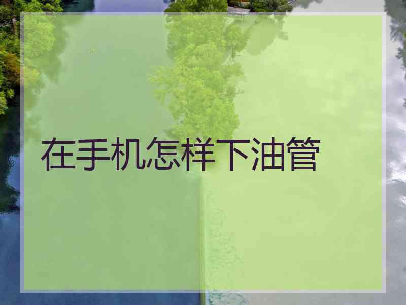 在手机怎样下油管