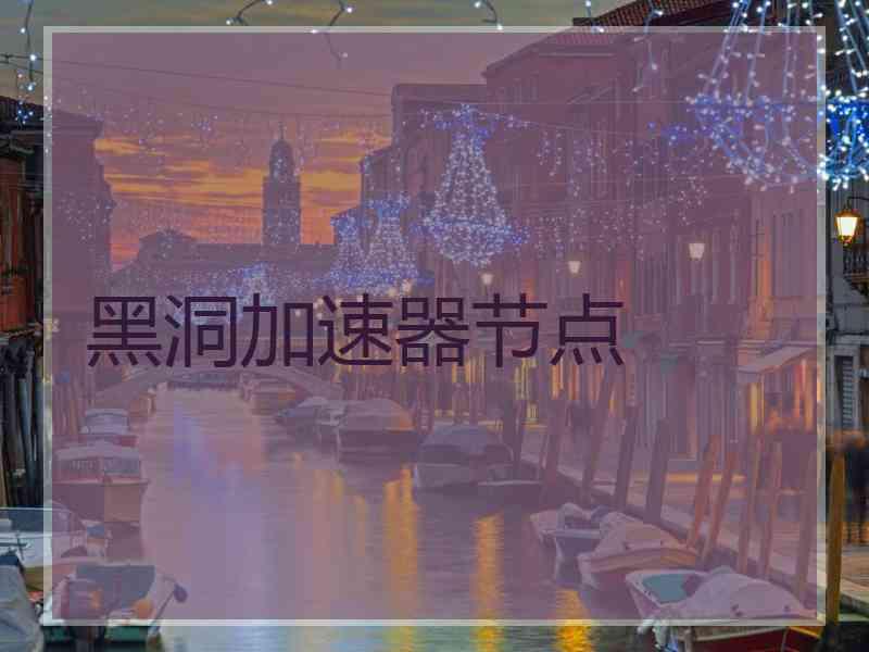 黑洞加速器节点