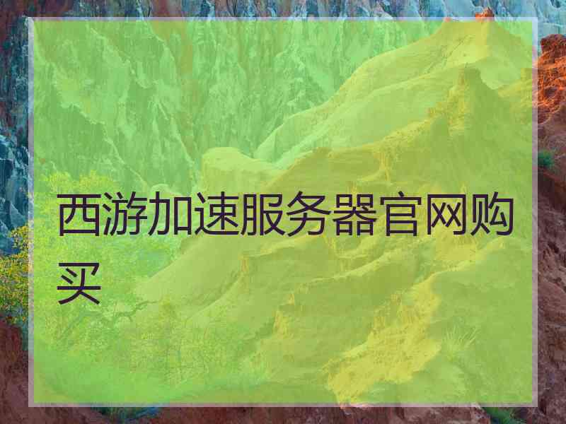 西游加速服务器官网购买