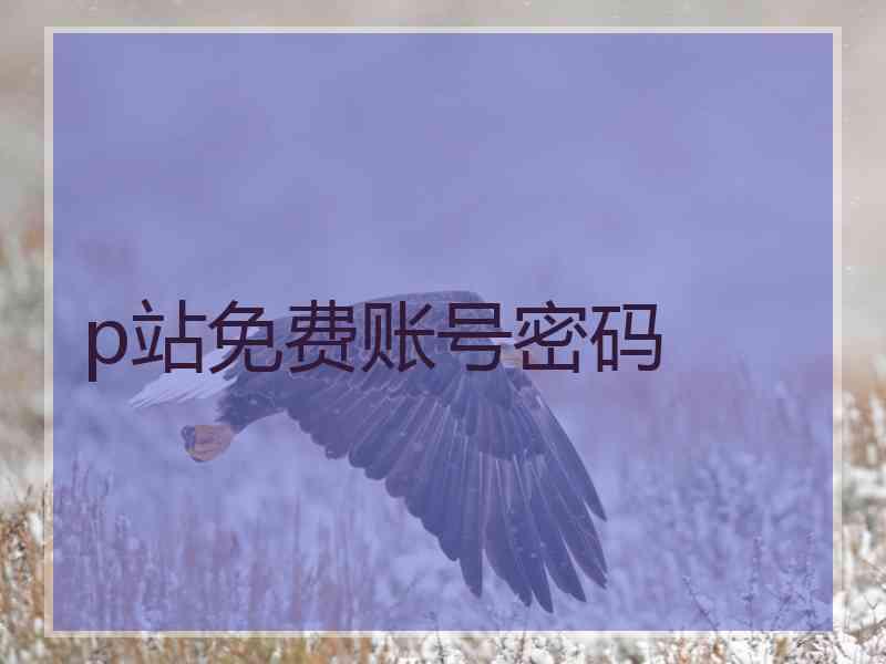 p站免费账号密码