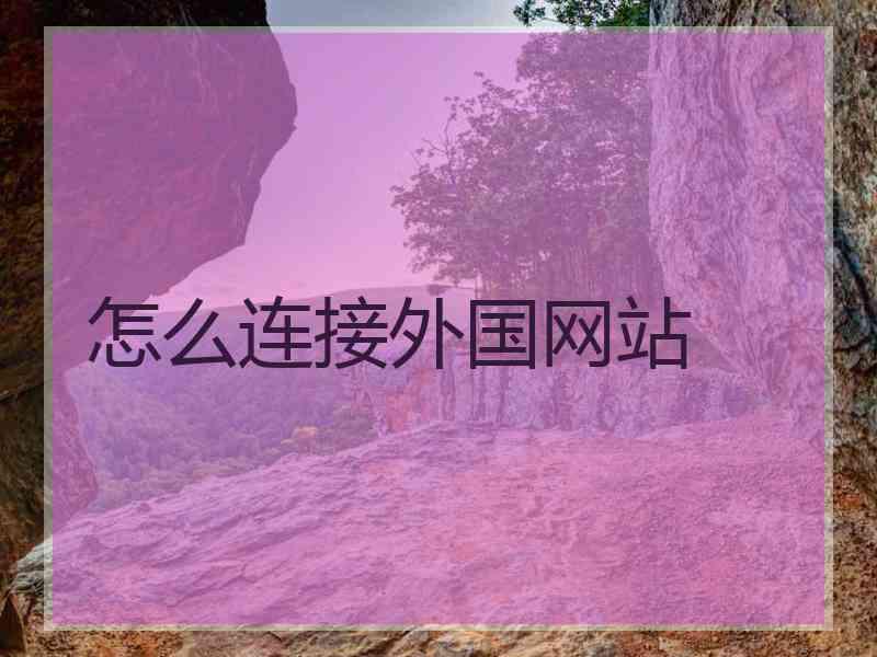怎么连接外国网站
