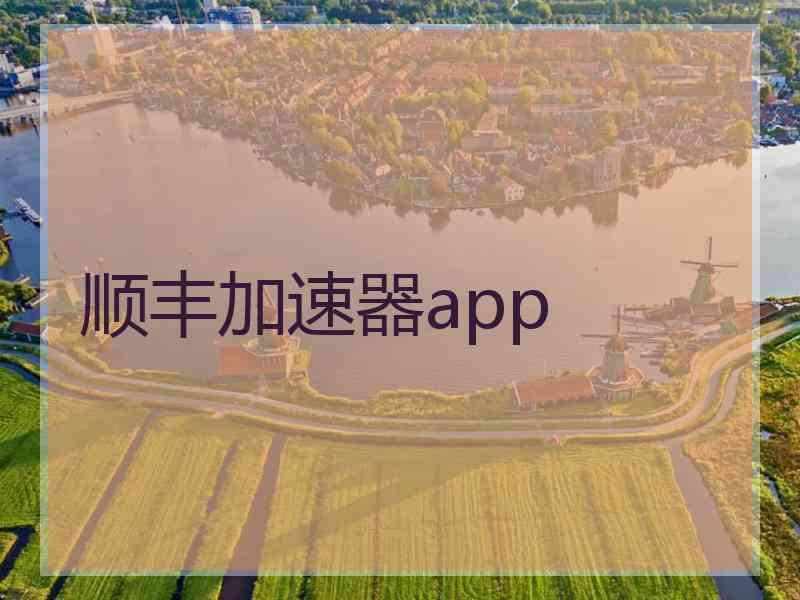 顺丰加速器app