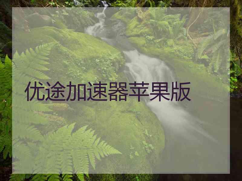 优途加速器苹果版