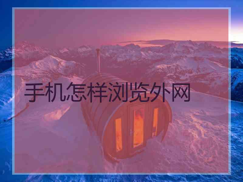 手机怎样浏览外网