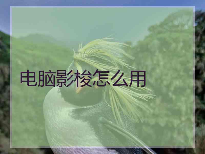 电脑影梭怎么用