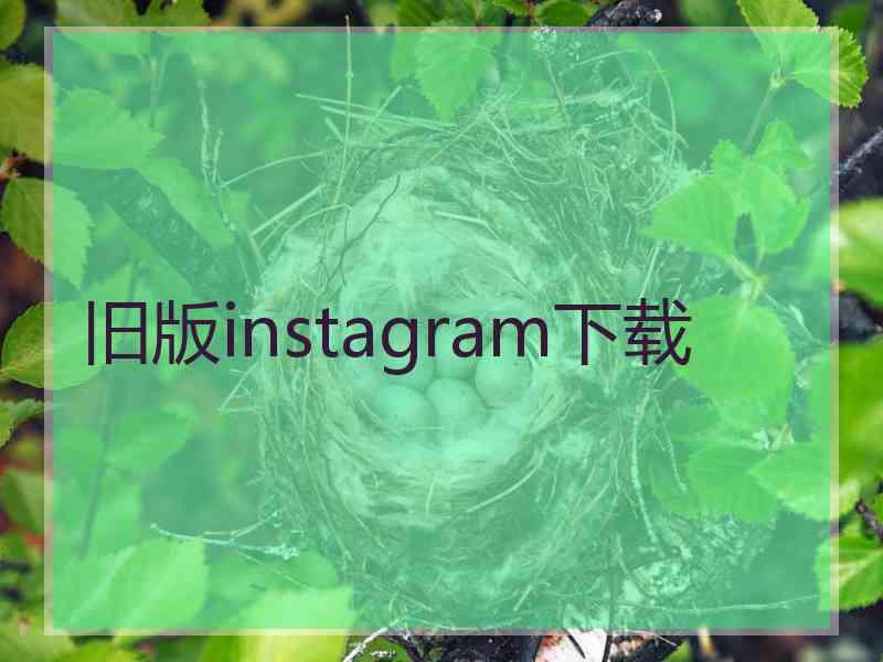 旧版instagram下载