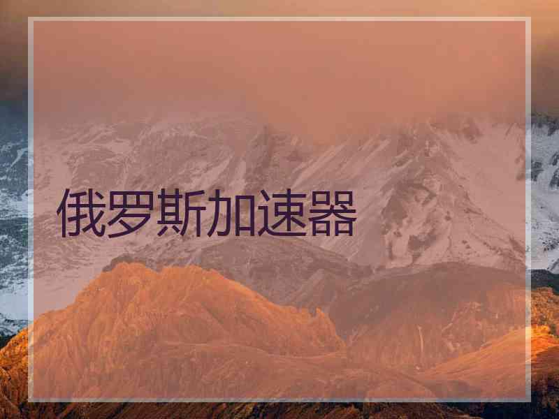 俄罗斯加速器