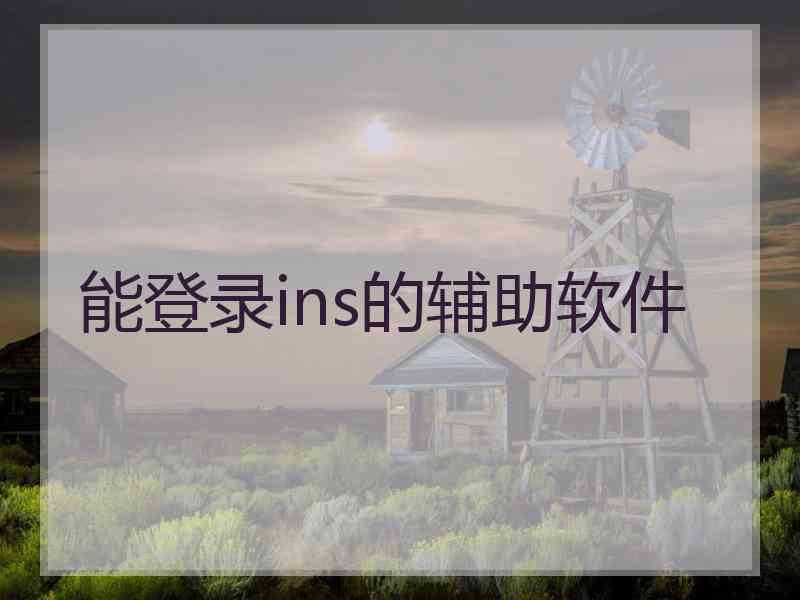 能登录ins的辅助软件