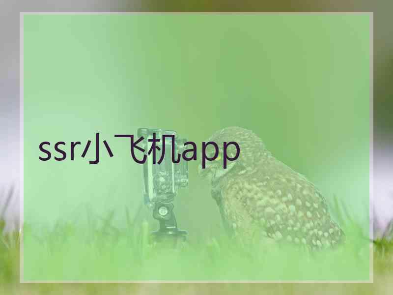 ssr小飞机app