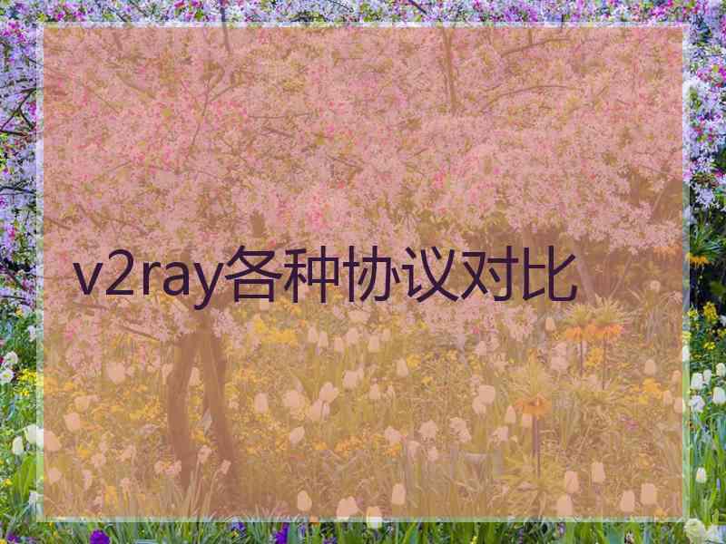 v2ray各种协议对比