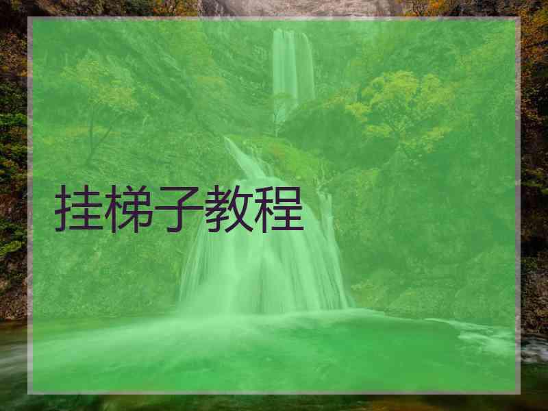 挂梯子教程