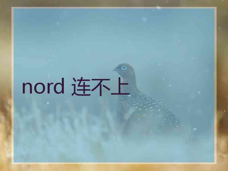 nord 连不上