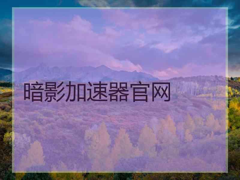 暗影加速器官网