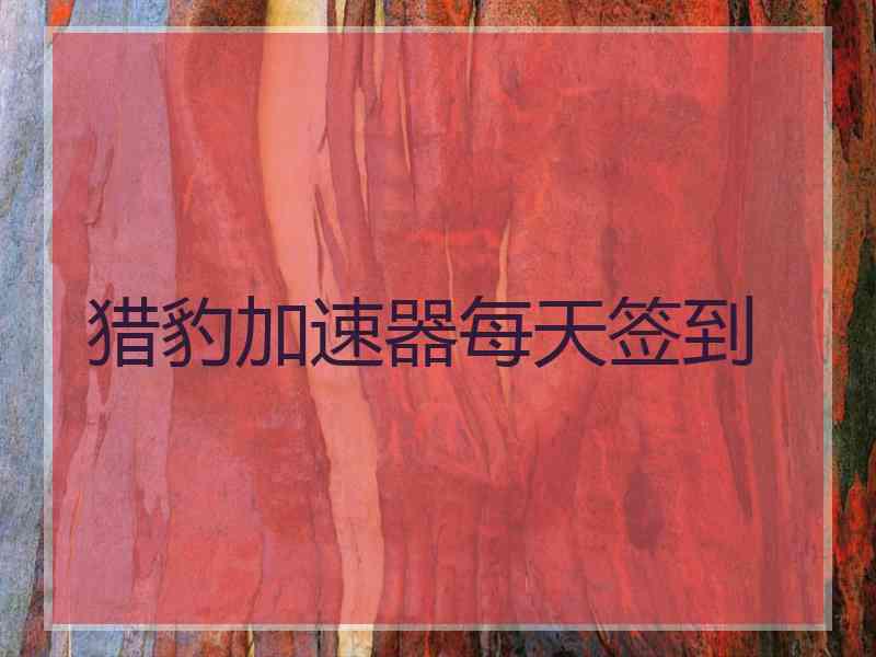 猎豹加速器每天签到
