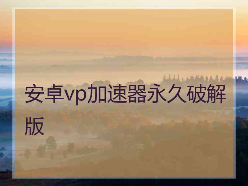 安卓vp加速器永久破解版