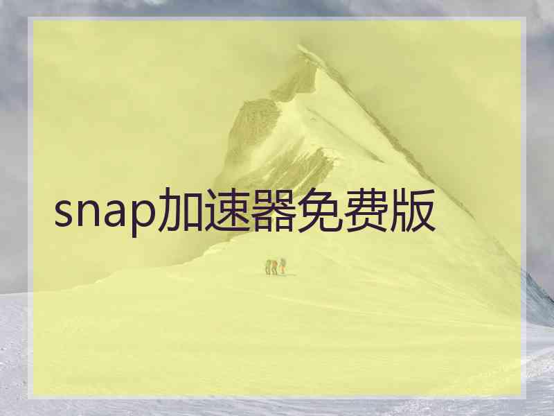 snap加速器免费版