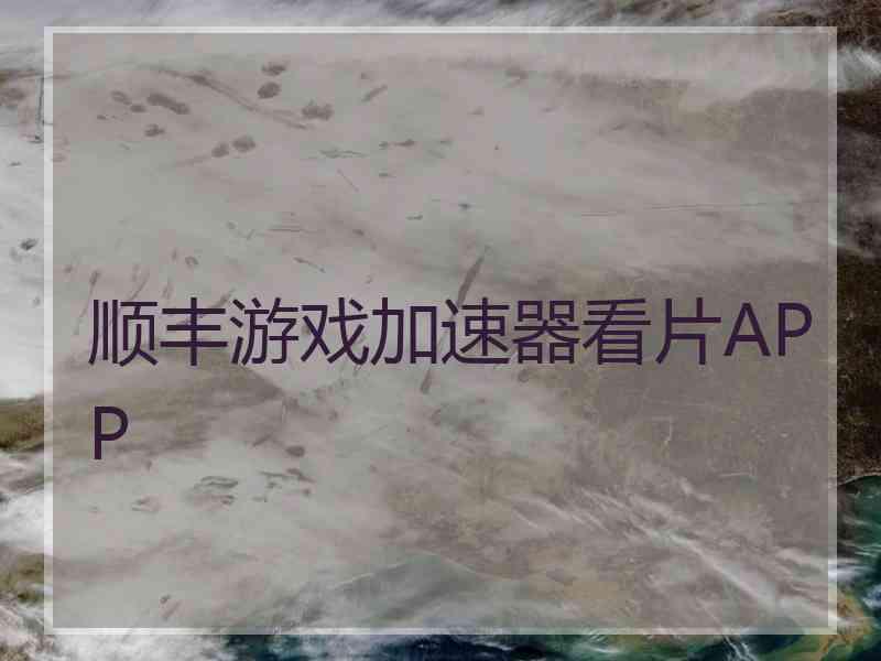 顺丰游戏加速器看片APP