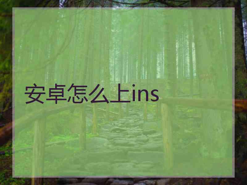 安卓怎么上ins