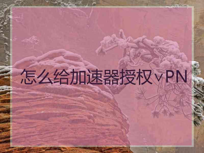 怎么给加速器授权∨PN