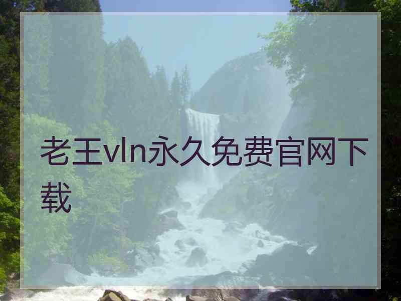 老王vln永久免费官网下载