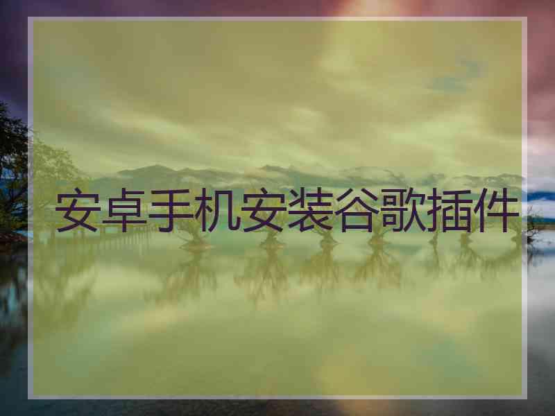 安卓手机安装谷歌插件