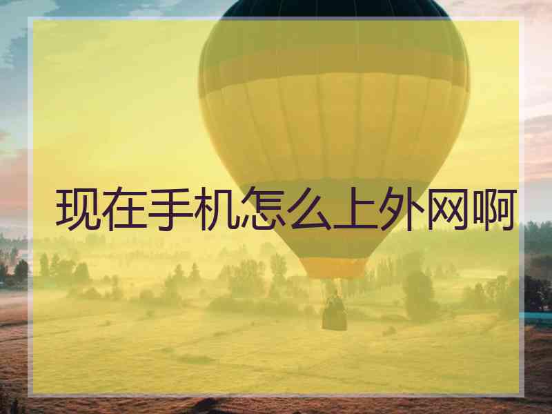 现在手机怎么上外网啊