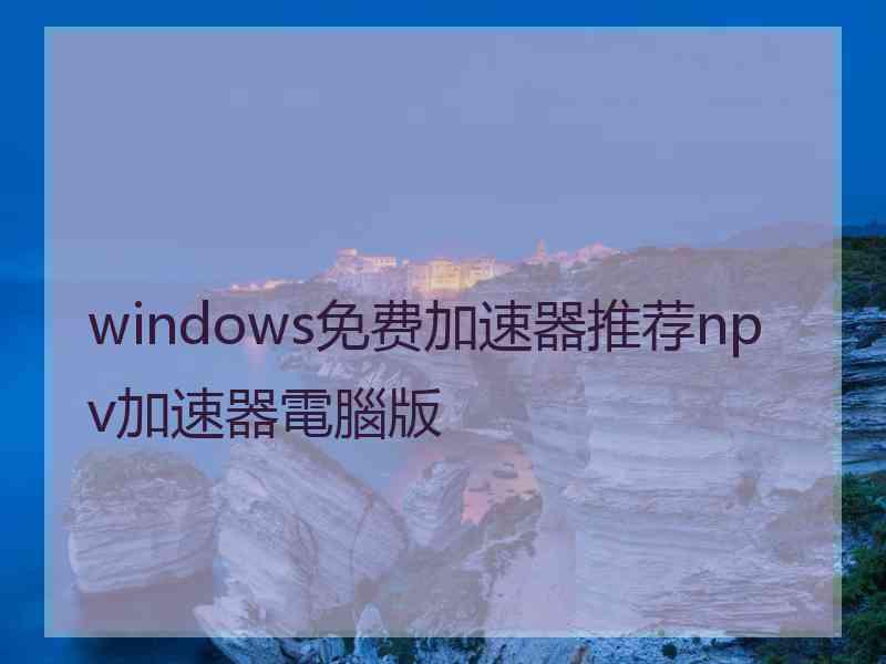 windows免费加速器推荐npv加速器電腦版