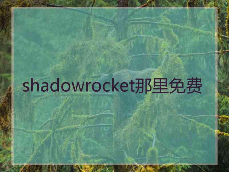 shadowrocket那里免费