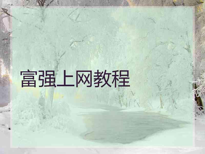 富强上网教程