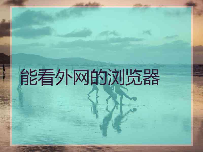 能看外网的浏览器