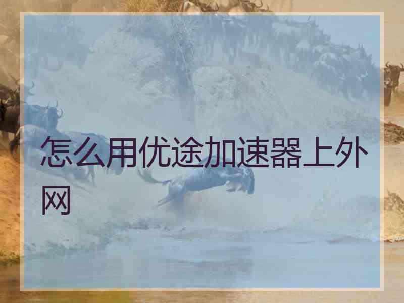 怎么用优途加速器上外网
