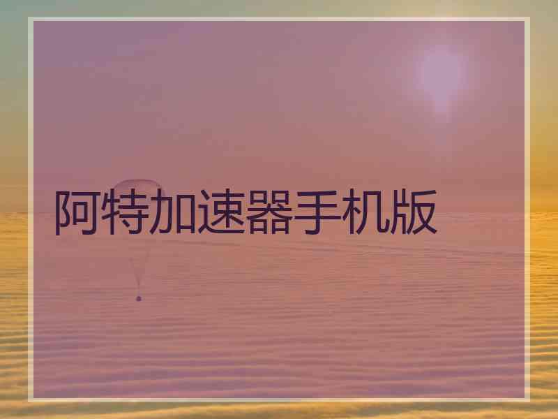 阿特加速器手机版