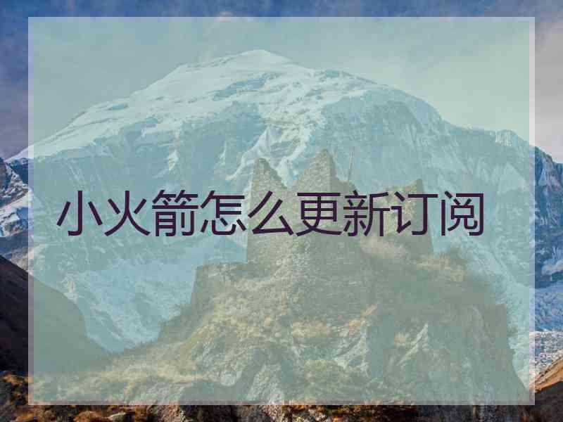 小火箭怎么更新订阅