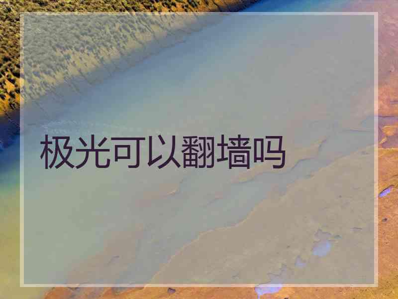 极光可以翻墙吗