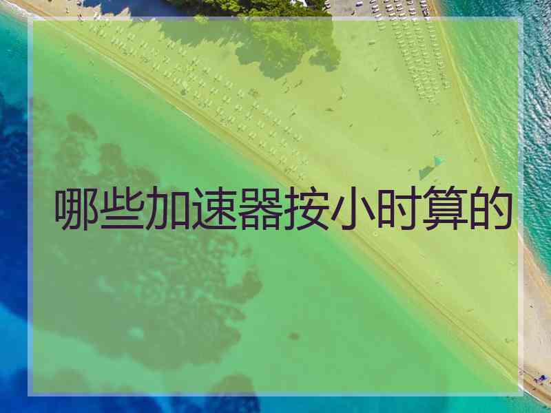 哪些加速器按小时算的