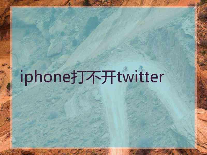 iphone打不开twitter