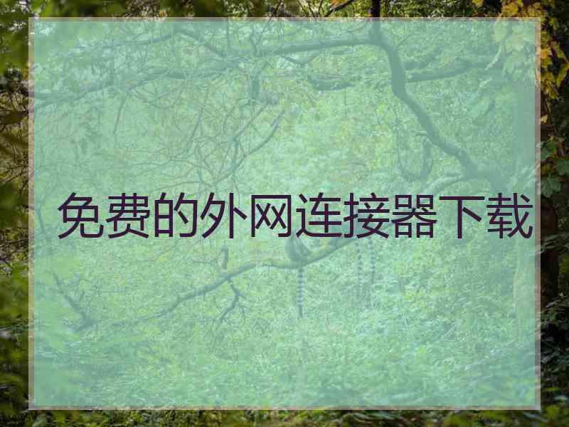 免费的外网连接器下载