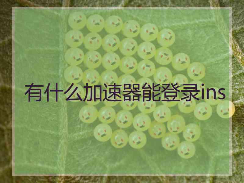 有什么加速器能登录ins