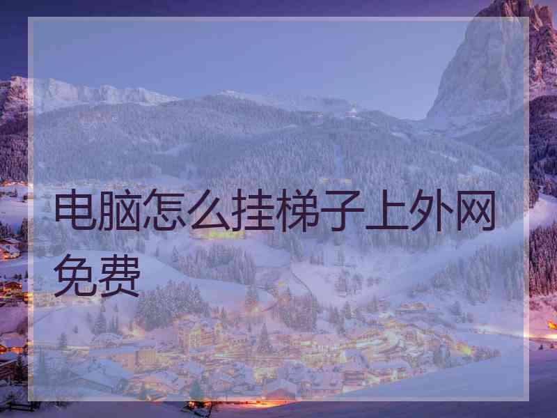 电脑怎么挂梯子上外网免费