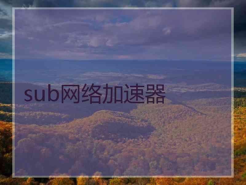 sub网络加速器