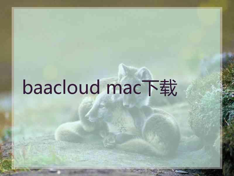 baacloud mac下载