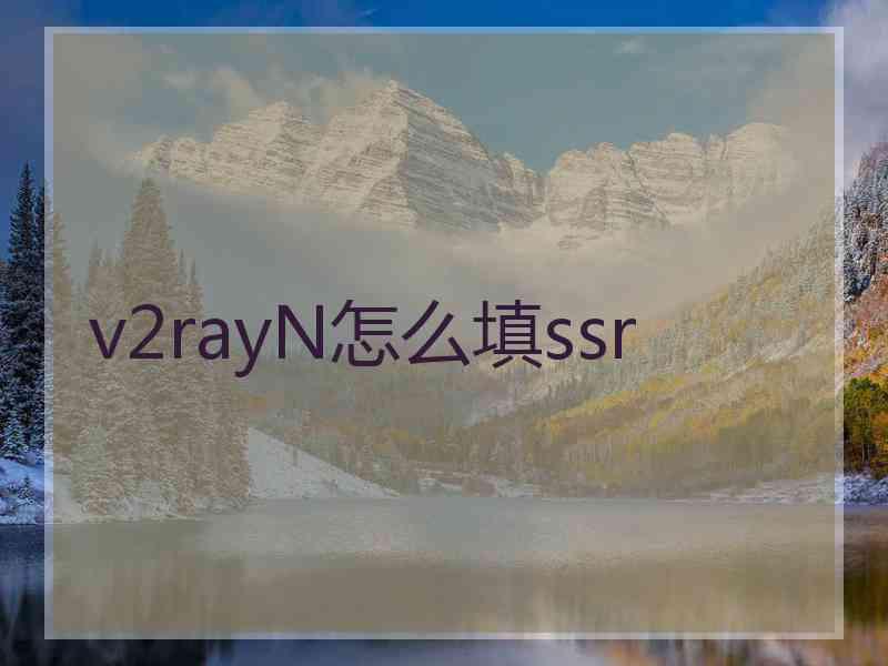v2rayN怎么填ssr