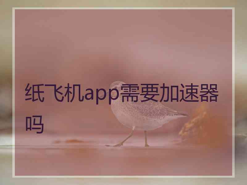 纸飞机app需要加速器吗